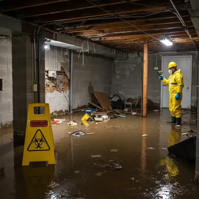 Flooded Basement Electrical Hazard in Wickenburg, AZ Property